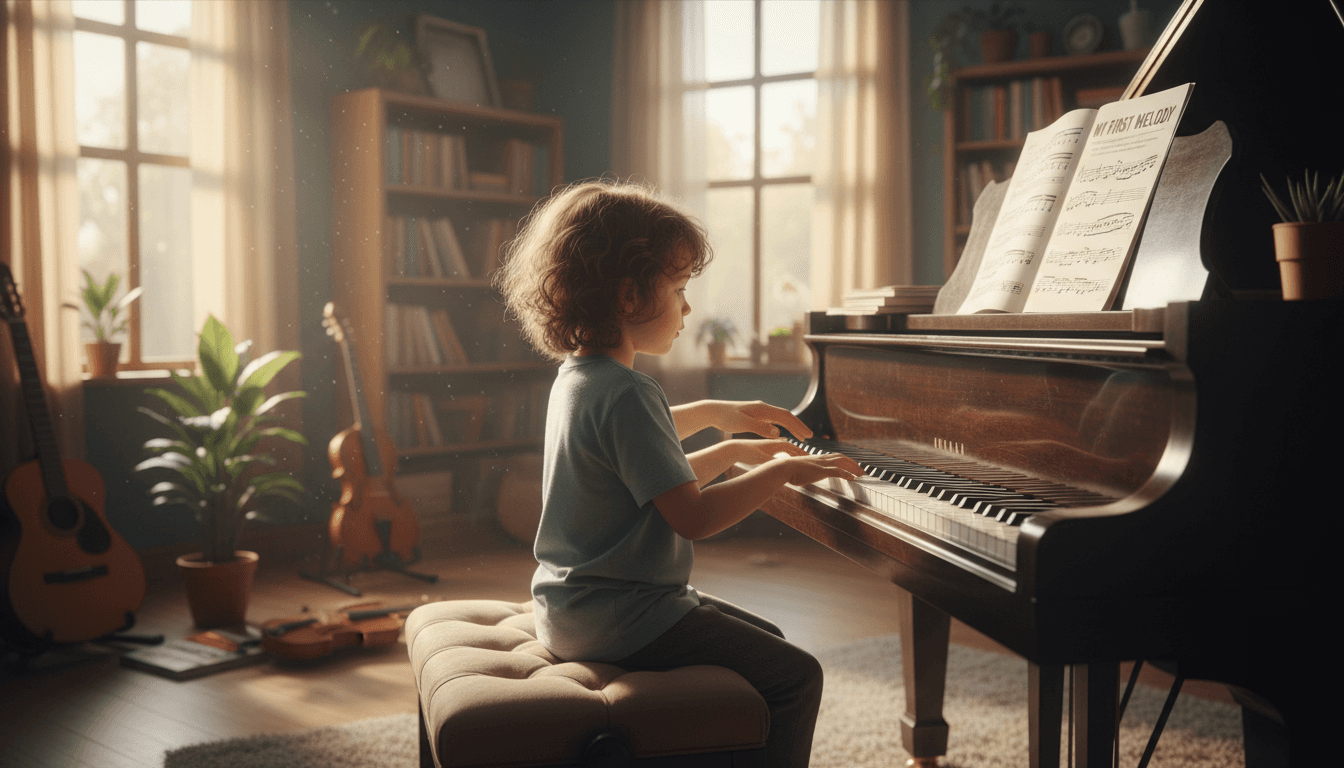 A young student playing piano at Musical Hands Institute of Learning in Goldsboro